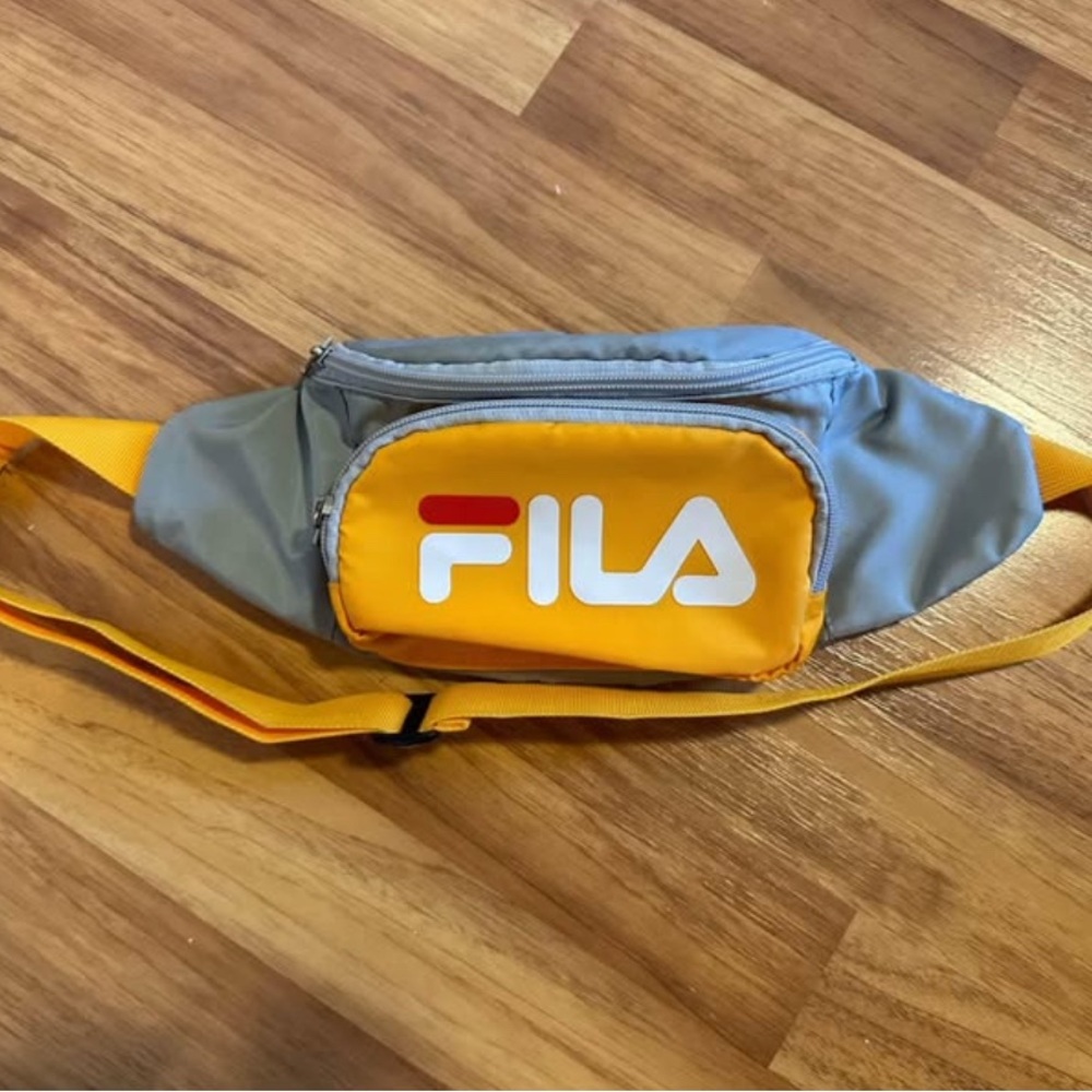 Fila Gray and Yellow Belt Bag